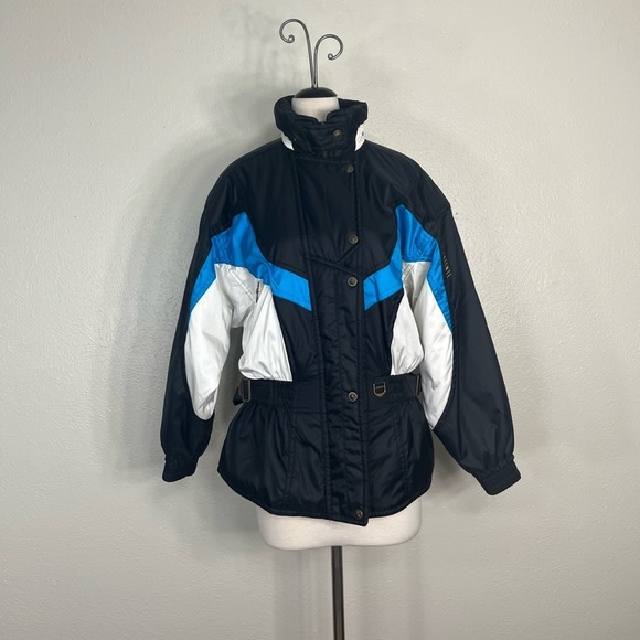 Descente Jackets & Blazers - Vintage Descente blue, black, white size 14 ski/snowboard jacket